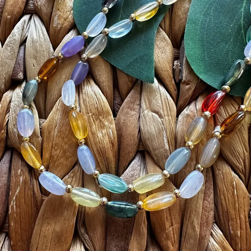 BOGO FREE 80’s acrylic beaded colorful necklace